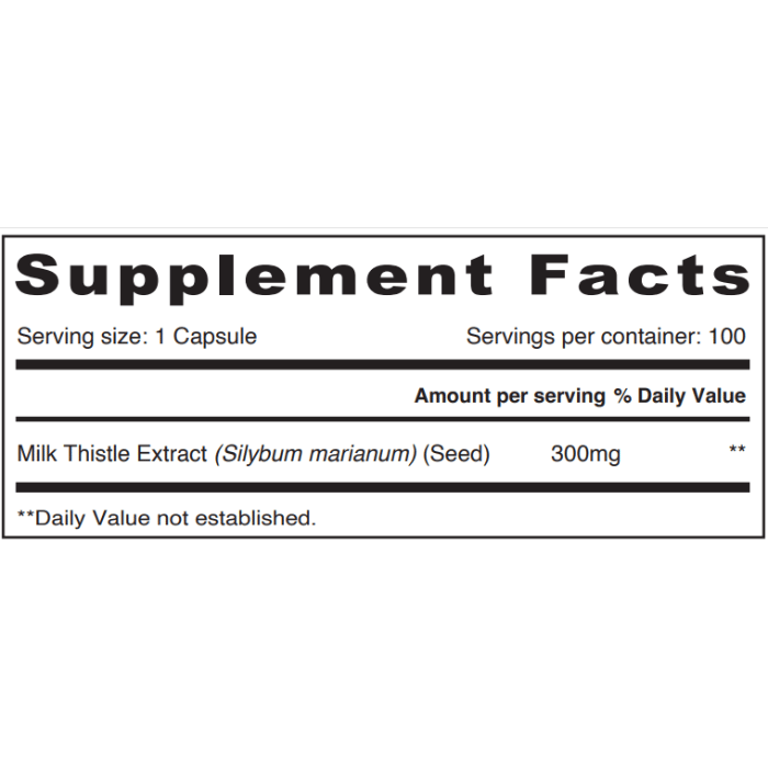 Sunshine Nutrition Milk Thistle Capsules 100's