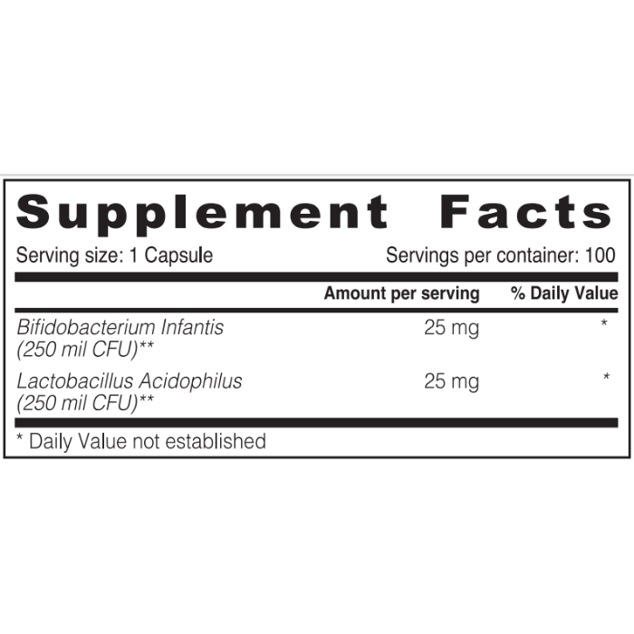 Sunshine Nutrition Probiotic Acidophilus Advanced 100 Capsules