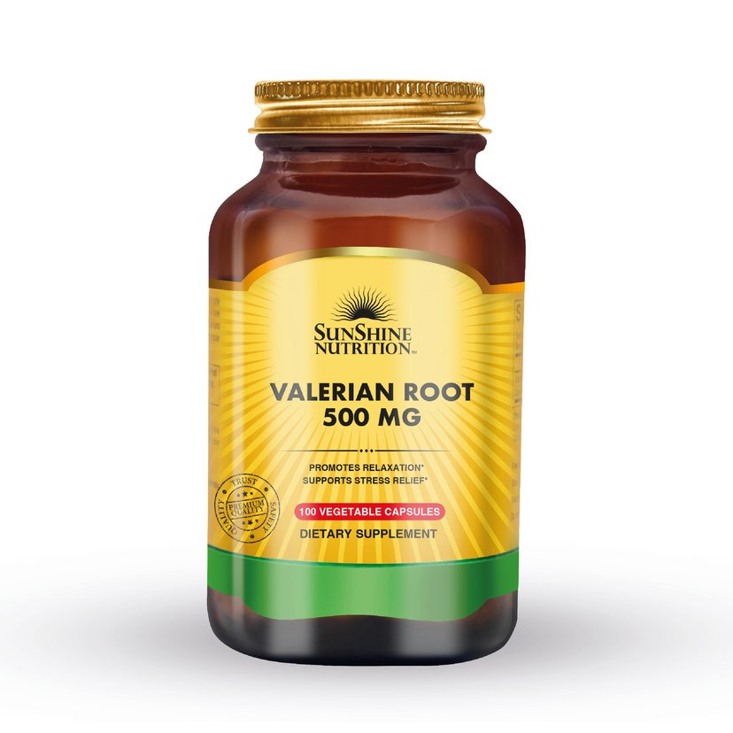 Sunshine Nutrition Valerian Root 500mg, Natural Sleep, Relaxation and Stress Support, 100 Vegetable Capsules