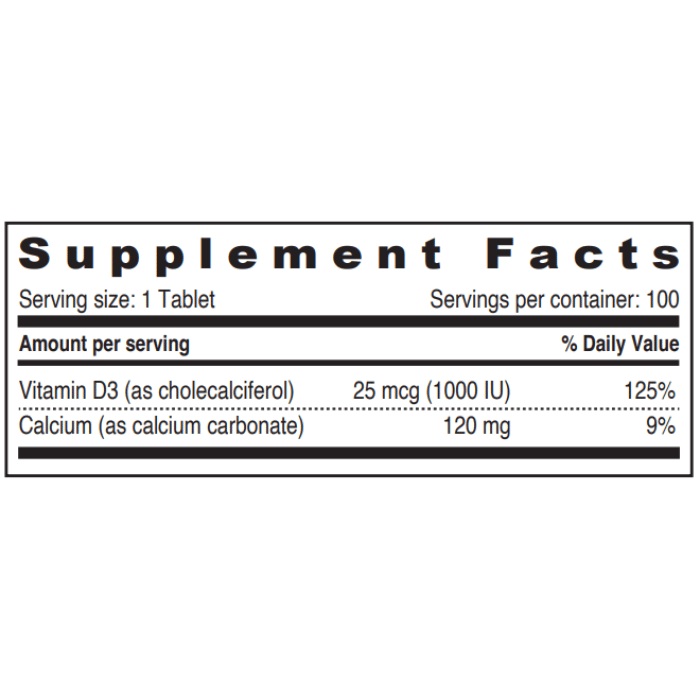 Sunshine Nutrition Vitamin D 1000IU 100 Tablets