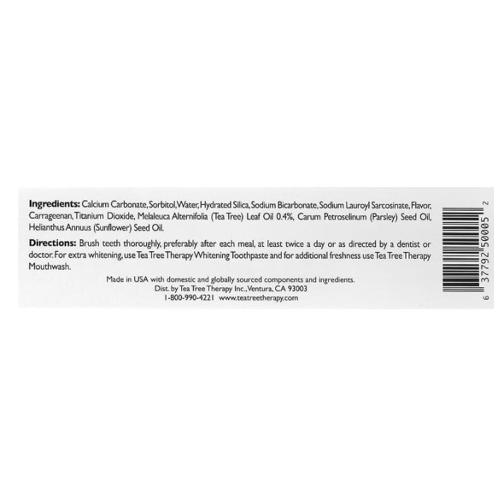 Tea Tree Therapy Baking Soda Toothpaste 142g