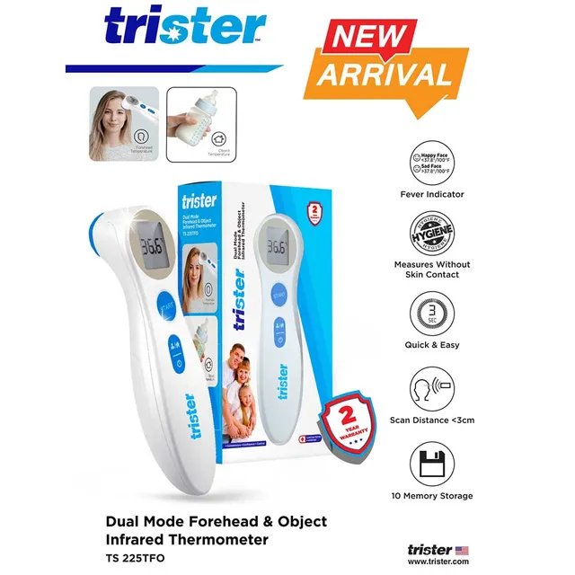 Trister Dual Mode Forehead & Infrared Thermometer TS225TFO