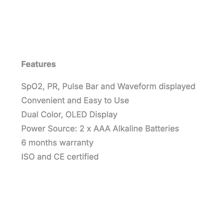 Trister Fingertip Pulse Oximeter