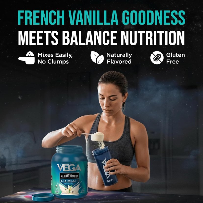 Vega One Organic All-In-One Shake French Vanilla 24.3 Oz