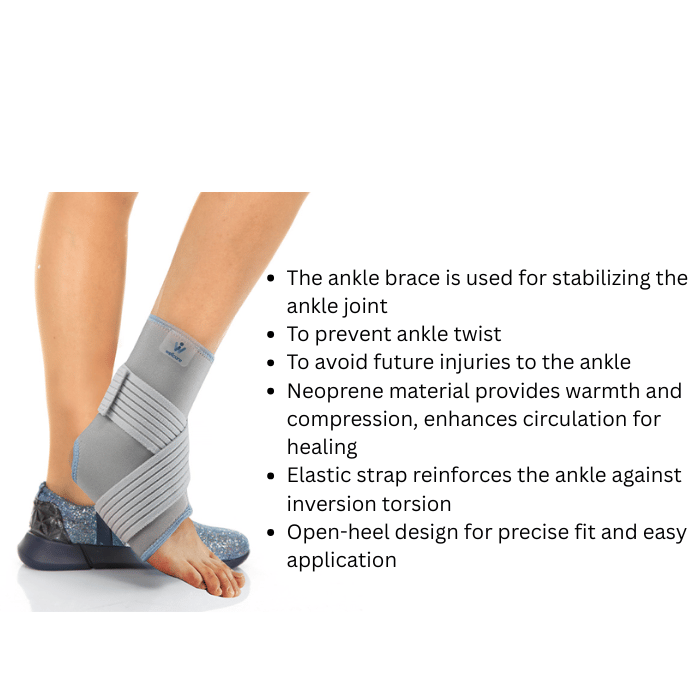 Wellcare Elastic Ankle Brace With Strap Small 65926