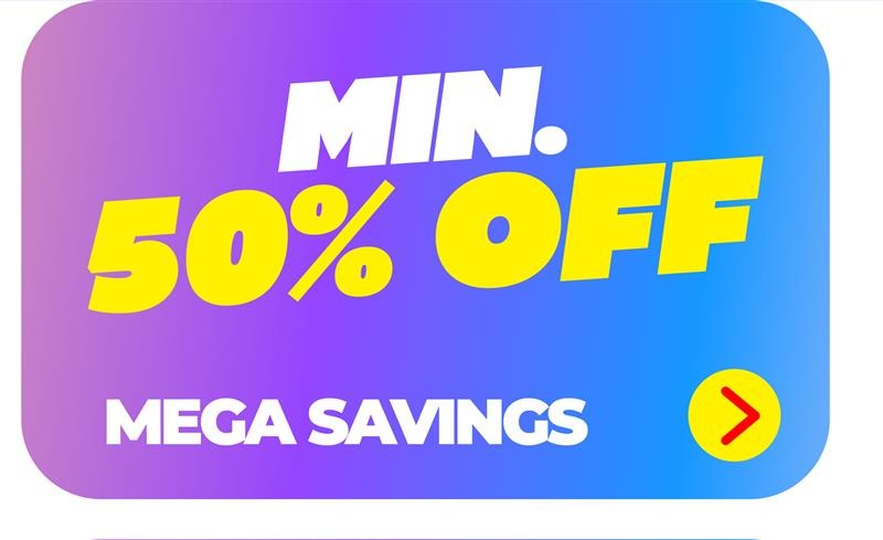 Min. 50% Off