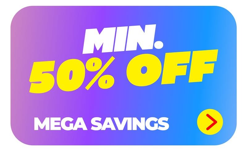 Min. 50% Off
