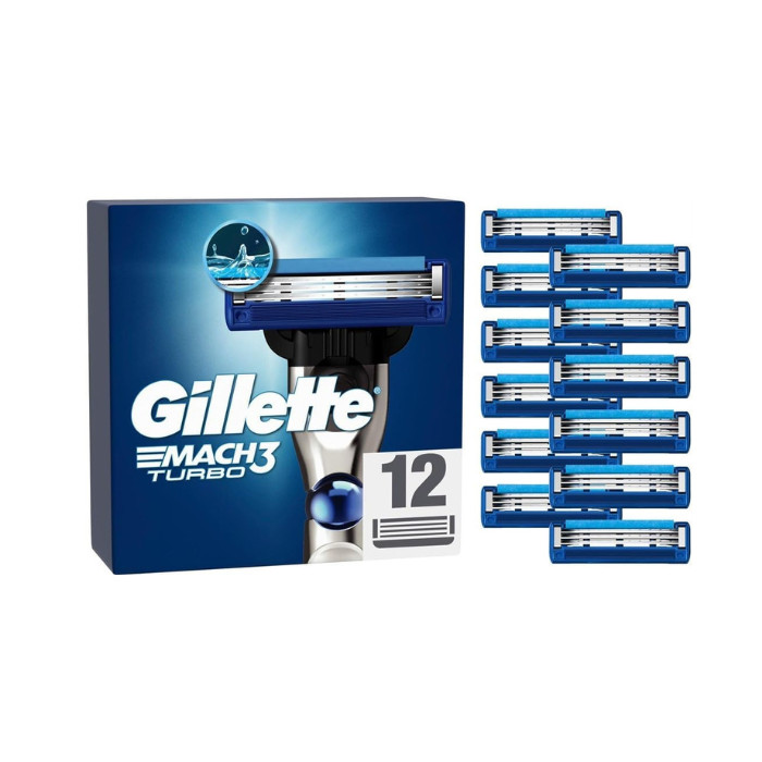 Gillette Mach3 Turbo Blades 12's