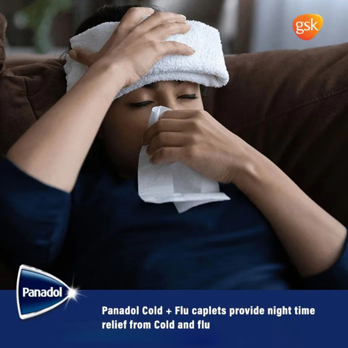 Panadol Cold & Flu Night Time Symptom Relief, 24 Tablets