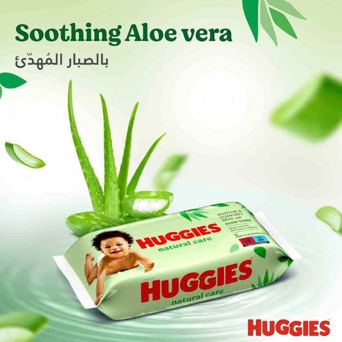 Huggies Baby Wipes Aloe 56's