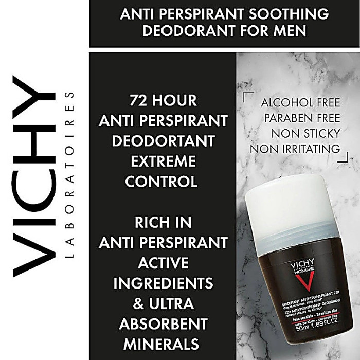 Vichy Deodorant Roll On Extra Strength Men 50 ml