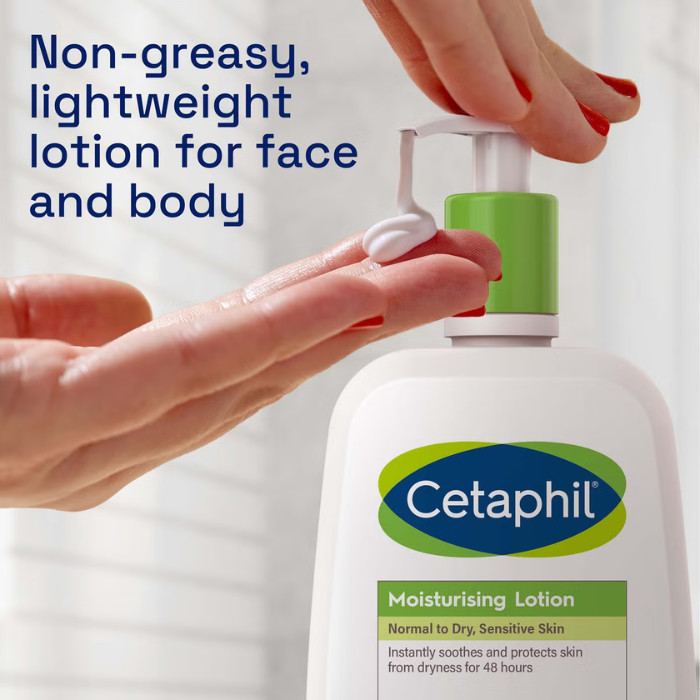 Cetaphil Moisturizing Lotion, 48H Hydration for NormAL to Dry & Sensitive Skin, Lightweight & Non-Greasy, 236ml