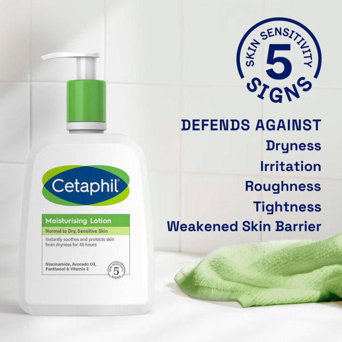 Cetaphil Moisturizing Lotion, 48H Hydration for NormAL to Dry & Sensitive Skin, Lightweight & Non-Greasy, 236ml