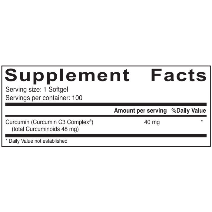 Sunshine Nutrition High Potency Curcumin 100 Softgels