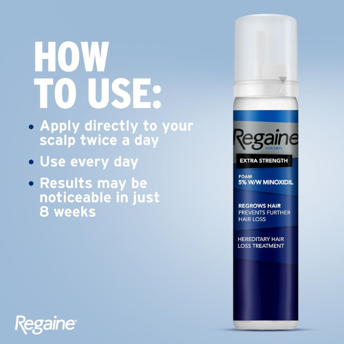 Regaine For Men 5% Hair Regrowth Foam 73ml - 3 Pack