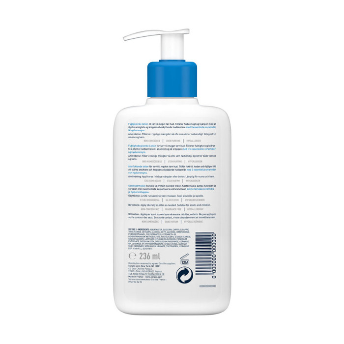CeraVe Moisturizing Daily Hydrating Lotion for Dry to Very Dry Skin, 236ml