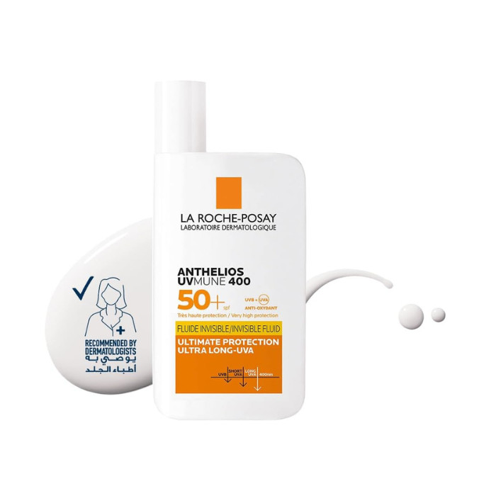 لا روش بوزاي أنثيليوس يوڤي موني400 واقي شمس [SPF50+] فلويد غير مرئي 50 مل