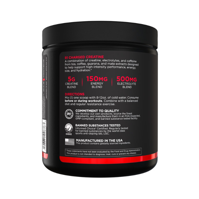 Rule 1 Charged Creatine Blue Razz Lemonade, 30 Servings