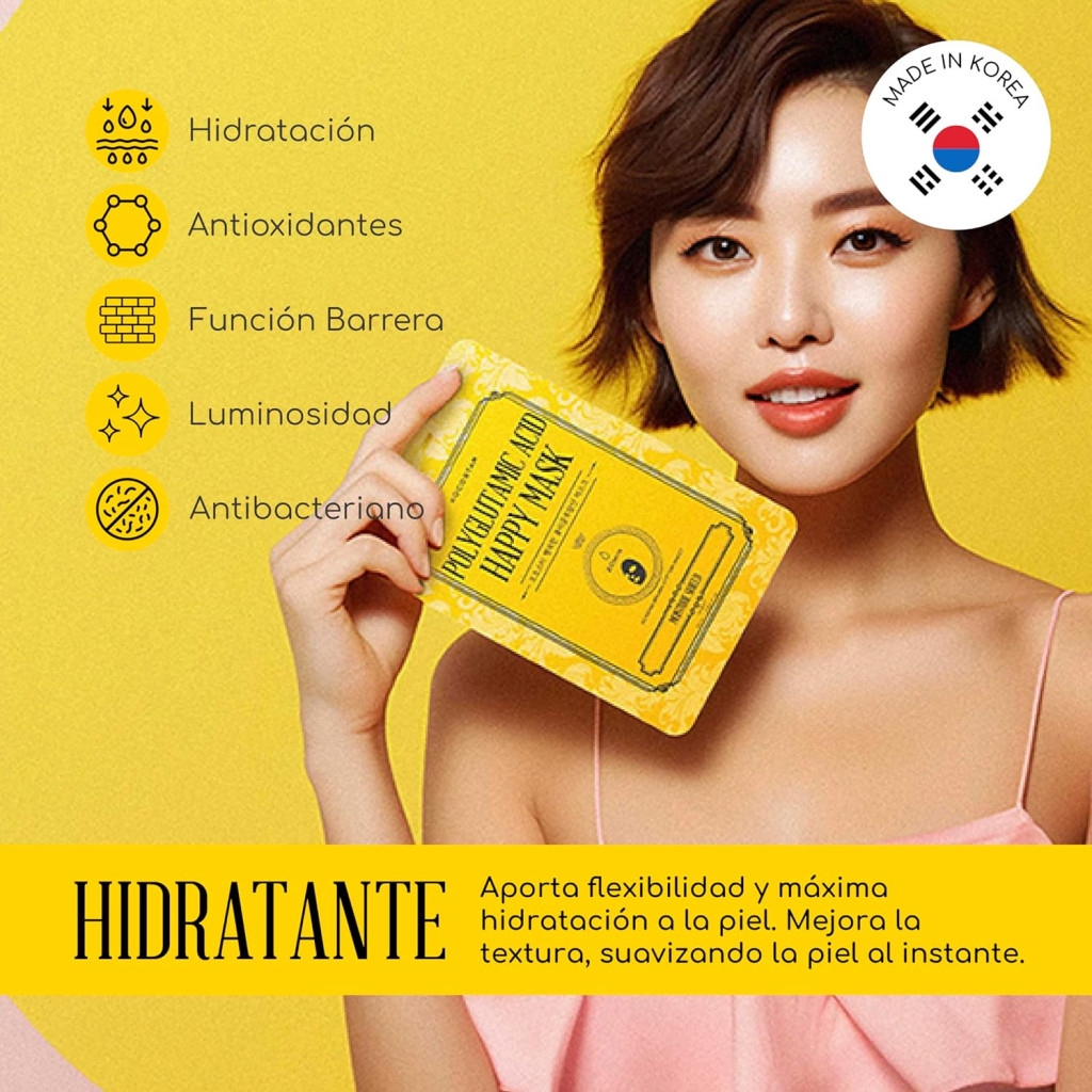 Kocostar Happy Mask Facial Polyglutamic Acid 23ml 1s