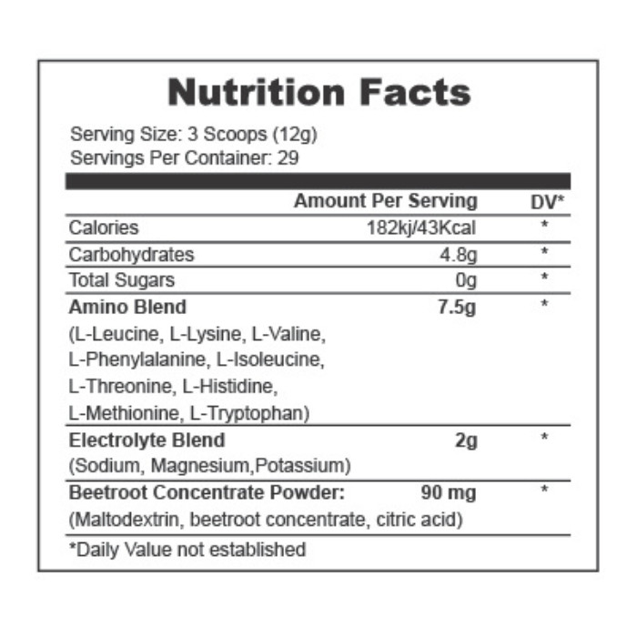 Muscle Core EAA + Hydration Pink Lemonade, Essential Aminos, Recovery and Endurance, 350g