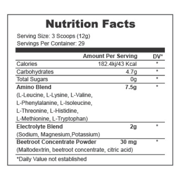 Muscle Core EAA + Hydration Watermelon Strawberry, Essential Aminos, Recovery and Endurance, 350g