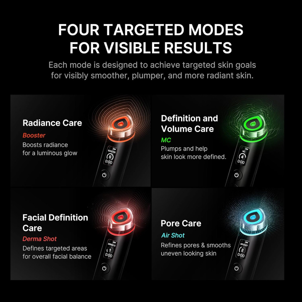 Medicube AGE-R Booster Pro Facial Device Black, LED Skin Booster for Absorption, Pore and Glow Care