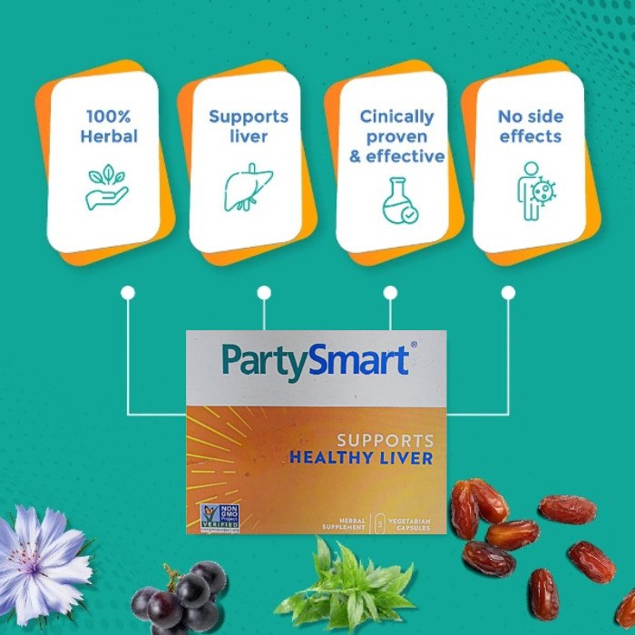 Himalaya PartySmart Herbal Support V-Capsules 5s