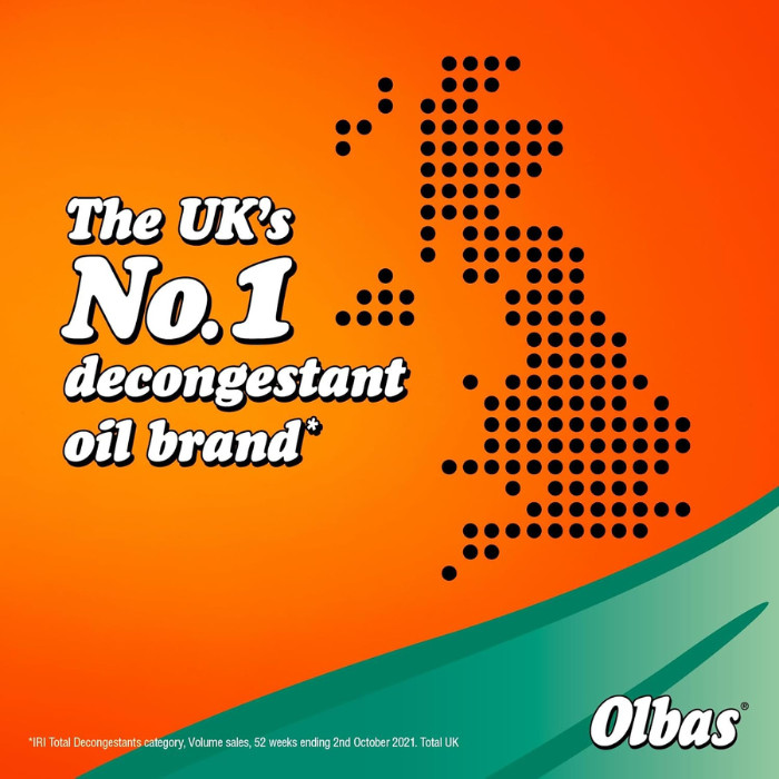 Olbas Inhalant Decongestant Oil, Natural Vapour Relief for Blocked Nose, Cold & Sinus Congestion, 12ml