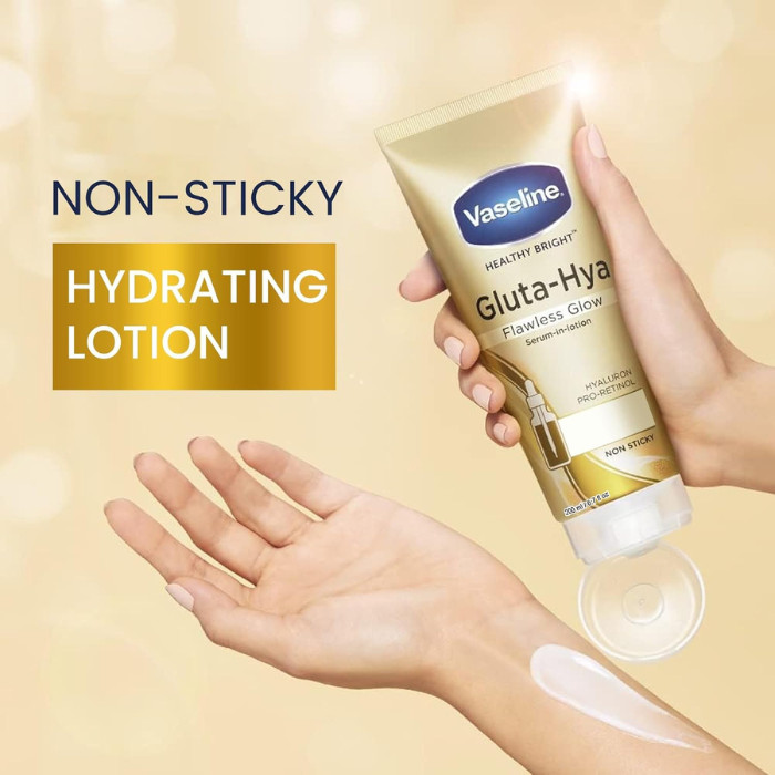 Vaseline Gluta-Hya Flawless Glow Lotion – Glutathione & Hyaluronic Acid Brightening Body Care 200ml