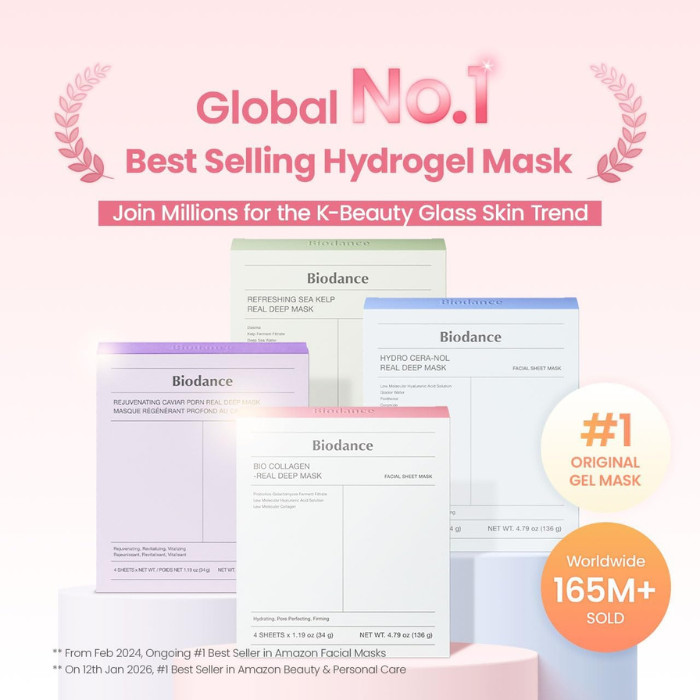 Biodance Bio Collagen Real Deep Hydrogel Sheet Mask, Pore Refining and Elasticity Boost, 34g