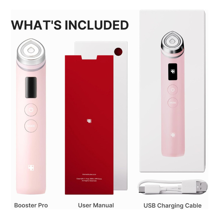Medicube AGE-R Booster Pro Facial Device Pink, Advanced Microcurrent Lifting, Firming & Radiance Booster