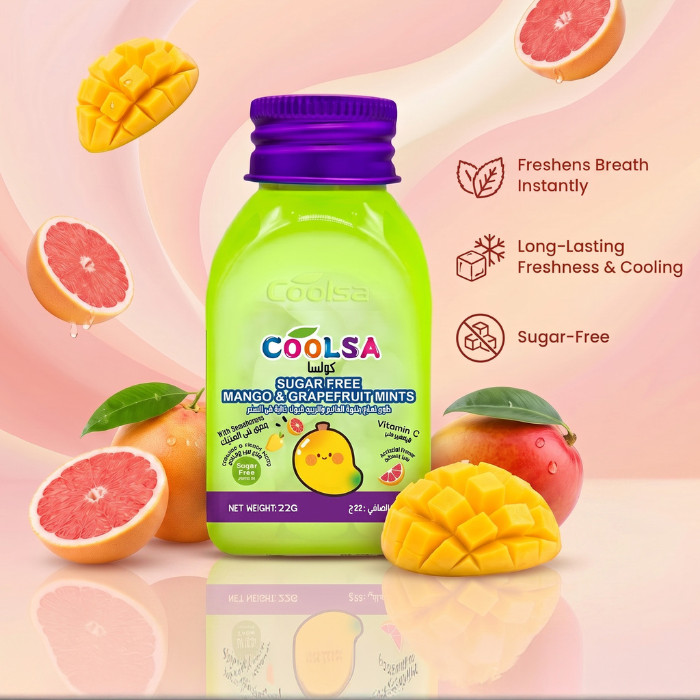 Coolsa Sugar Free Mints Mango & Grapefruit 22g