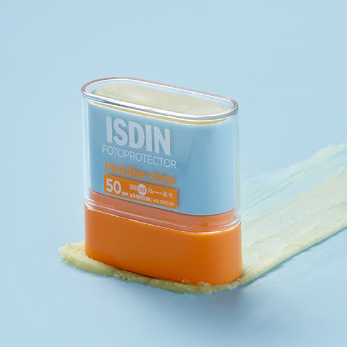 Isdin Fotoprotector Invisible Stick (SPF50) Transparent Sun Protection for Targeted Areas, 10g