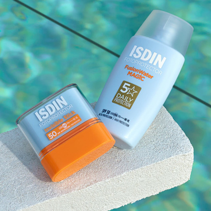 Isdin Fotoprotector Invisible Stick (SPF50) Transparent Sun Protection for Targeted Areas, 10g