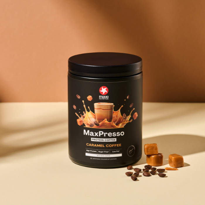 Maxi Nutrition MaxPresso Protein Coffee Caramel, 22g Whey Protein with Real Coffee Extract, Sugar-Free, 300g