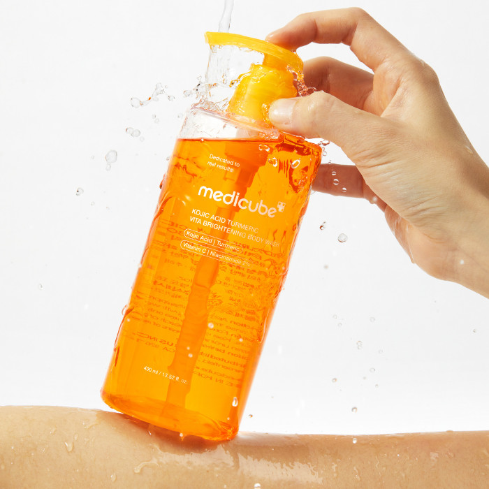 Medicube Kojic Acid Turmeric Vita Body Wash with Niacinamide & AHA/BHA/PHA, 400ml