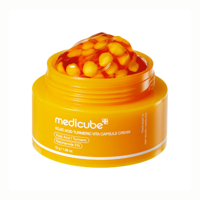Medicube Kojic Acid Turmeric Vita Capsule Cream with Vitamin C for Tone Brightening & Radiance Care, 53g