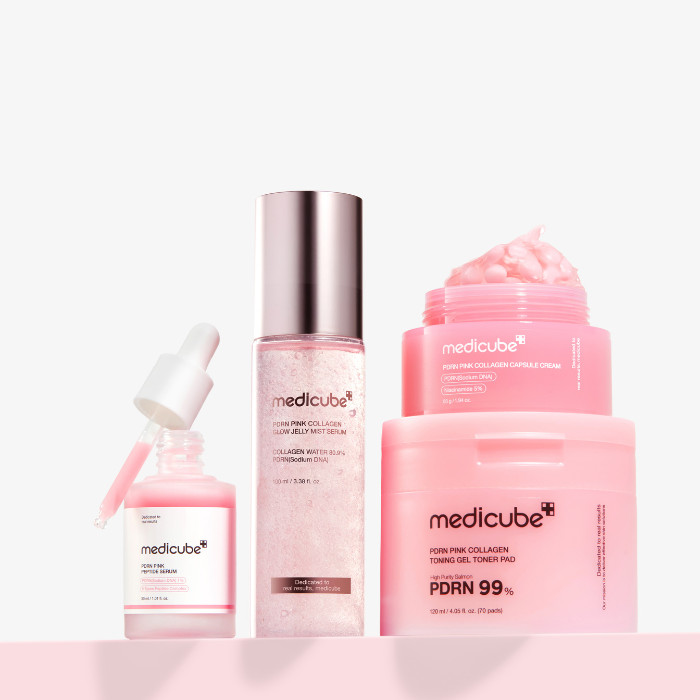 Medicube PDRN Pink Collagen Glow Jelly Mist Serum with Niacinamide & Hyaluronic Acid, 100ml