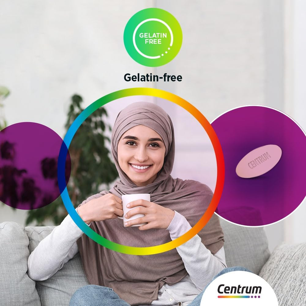 Centrum Women Multivitamin & Mineral Tablets for Energy, Immunity and Bone Health, 30 Tablets