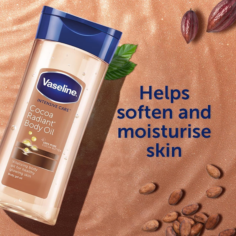 Vaseline Intensive Care Cocoa Radiant Body Oil Gel with Pure Cocoa Butter, 200ml