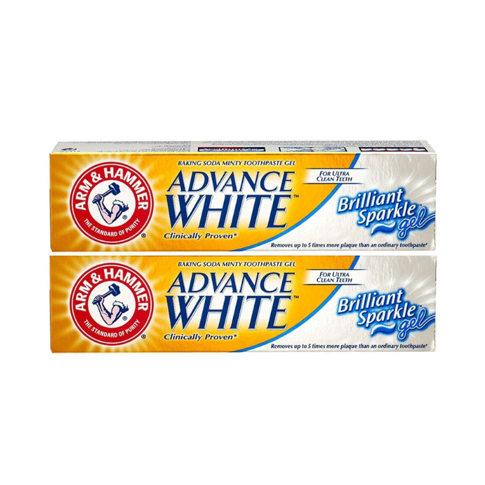 Arm and Hammer Advance White Brilliant Toothpaste Gel 115g Twin Pack