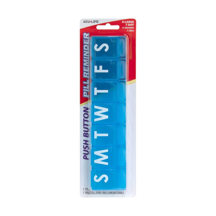 Acu Life Pillbox 7 Day Push Button