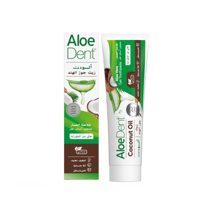 Aloe Dent Aloe Vera Coconut Oil Toothpaste, Fluoride-Free Natural Whitening & Gum Care – 100ml