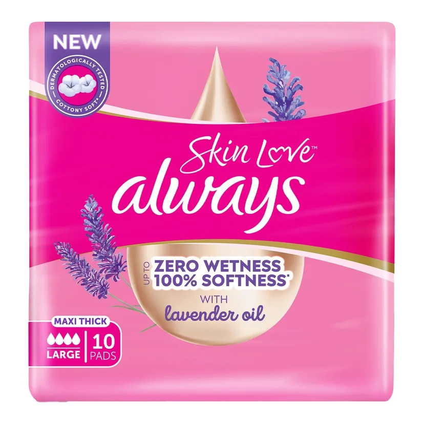 Always Skinlove Cotton Sanitary Pad Large 10s 30098