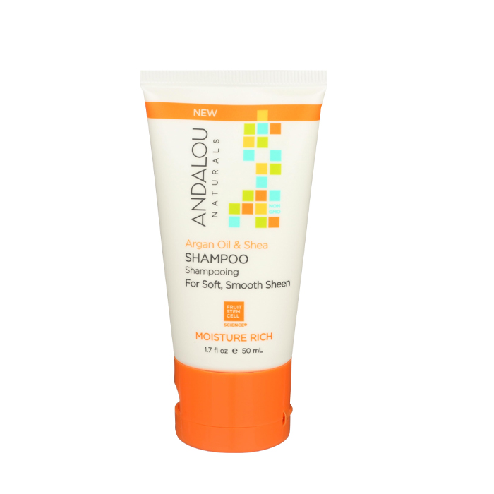 Andalou Argan Oil & Shea Moisture Rich Shampoo 1.7 Oz