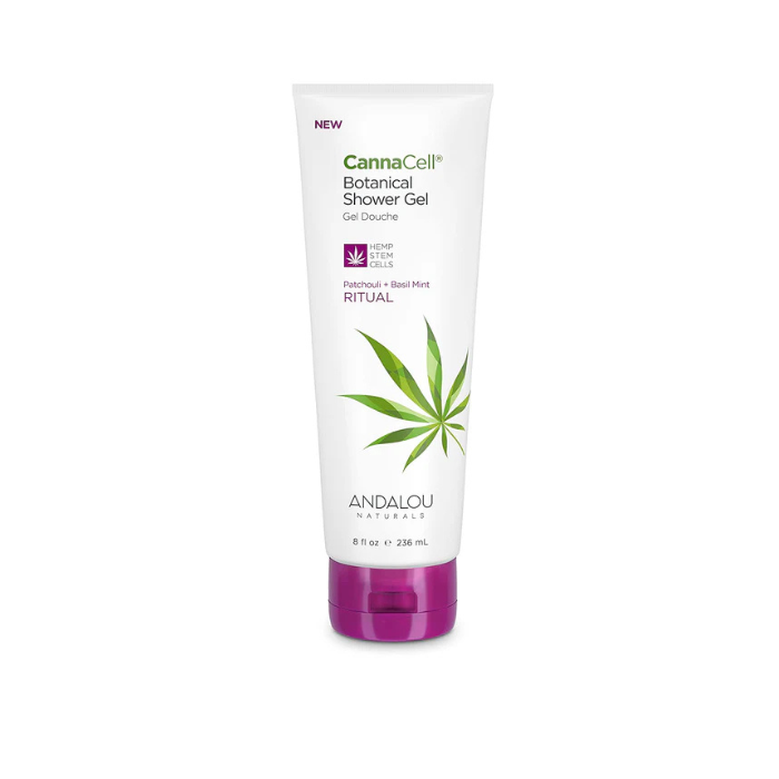 Andalou Naturals Cannacell Botanical Shower Gel Patchouli + Basil Mint 236 ml