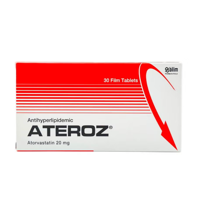 ATEROZ 20MG TABLET 30S (10S BLISTER X 3)