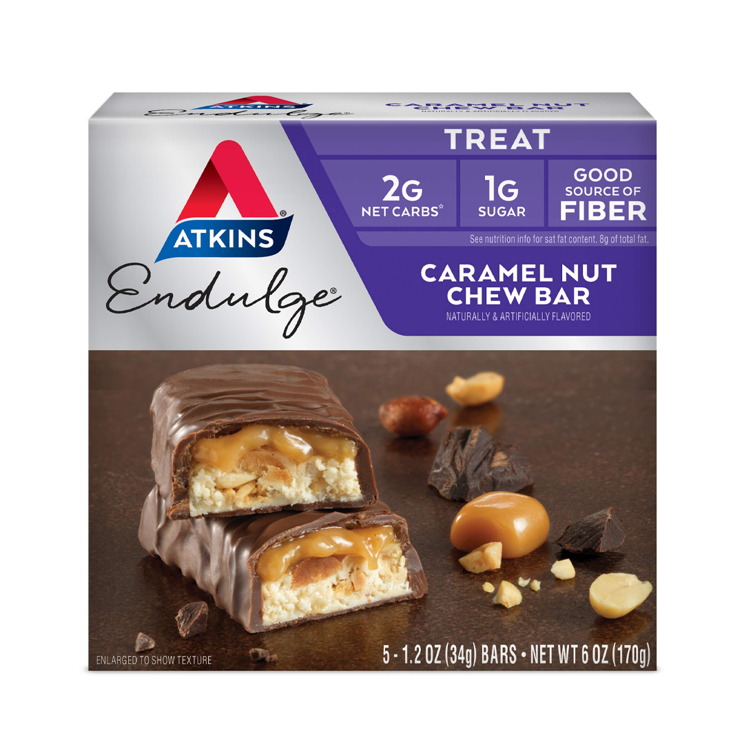 Atkins Endulge Caramel Nut Chew Bar 170g 5's