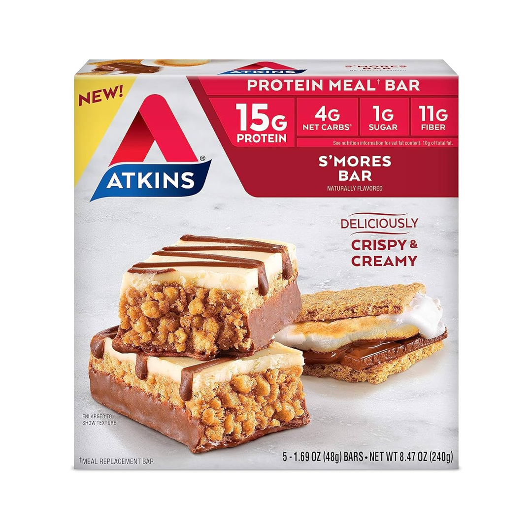 Atkins Protein Meal Bar Crispy & Creamy S Mores 240g 5s