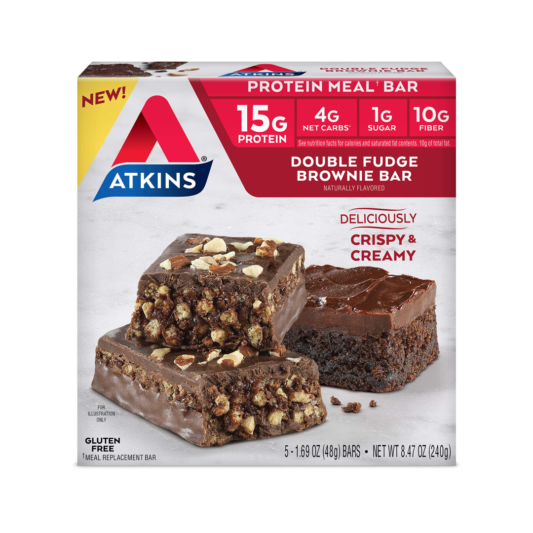 Atkins Protein Meal Bar Double Fudge Brownie 5's